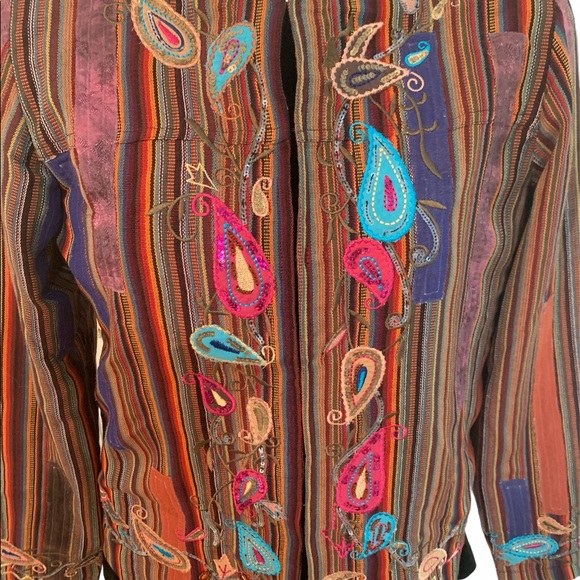 Indigo Moon Boho Blazer Retro Shoulder Pads - Picture 8 of 10